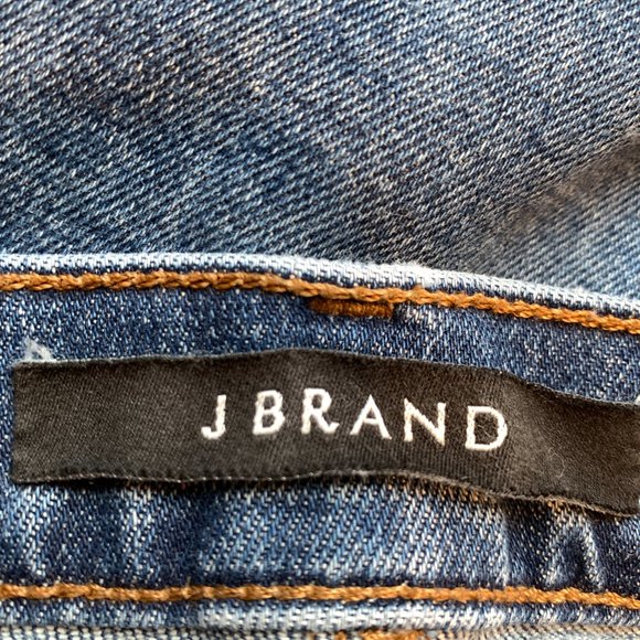 J Brand Ellis Villain Skinny Jeans Size 28 Raw Hem Distressed Blue Stretch 32x31 - Picture 10 of 11